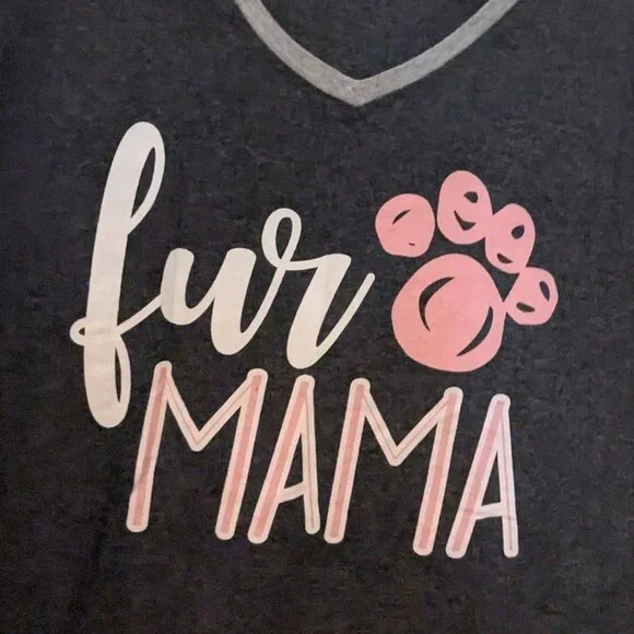 Jerzees Tri Blend Fur Mama tee size XL - Picture 2 of 5